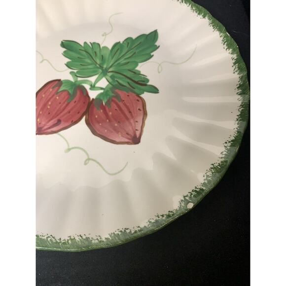 Southern Potteries Blue Ridge Hand Painted Plates And Bowl, Lot Of 4 - c. 1940s - Picture 8 of 8